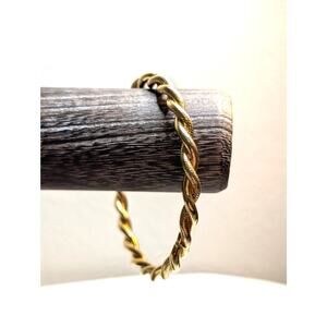 Twisted Gold Tone Bangle Bracelet